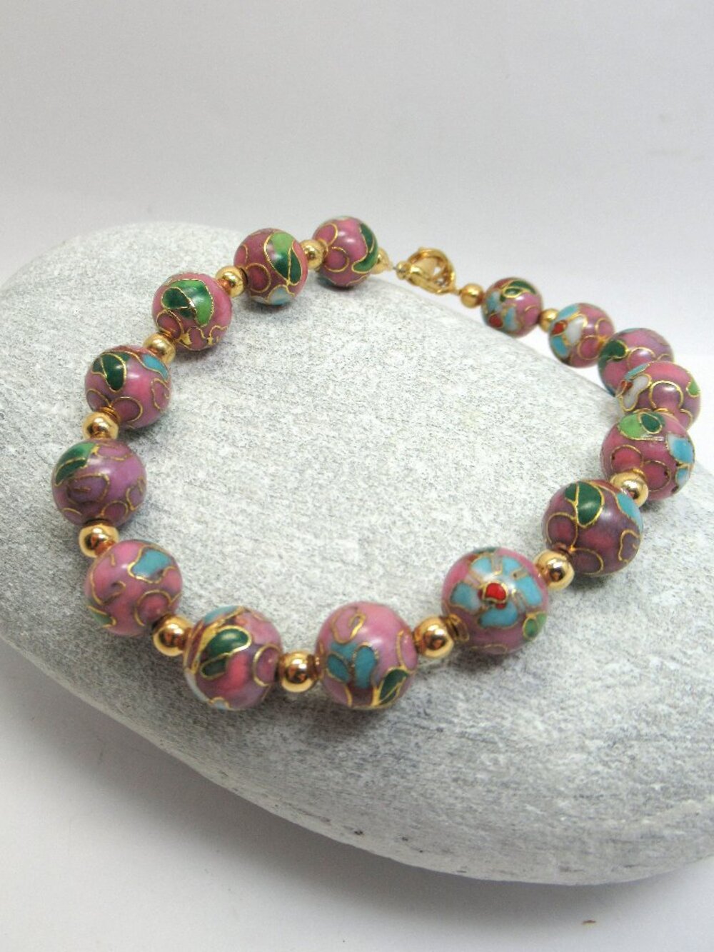 Pink Cloisonne Bracelet